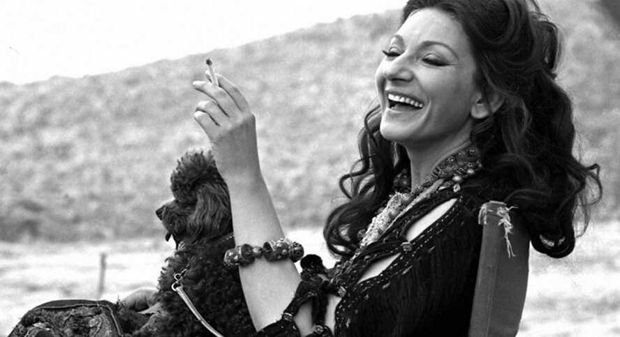 Η Μαρία Κάλας στα γυρίσματα της «Μήδειας» του Παζολίνι