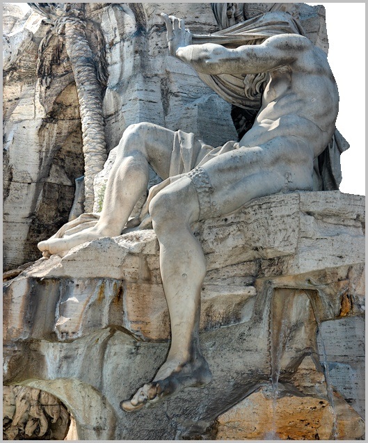 Gianlorenzo Bernini (1651): Ο θεός-ποταμός Νείλος,Ρώμη, Piaza Navonna.