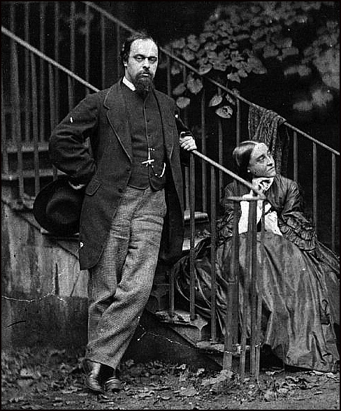 Η Κριστίνα και ο αδελφός της Ντάντε Γκαμπριέλ Ροσέτι (φωτ. του Λιούις Κάρολ, 7/10/1863)) 