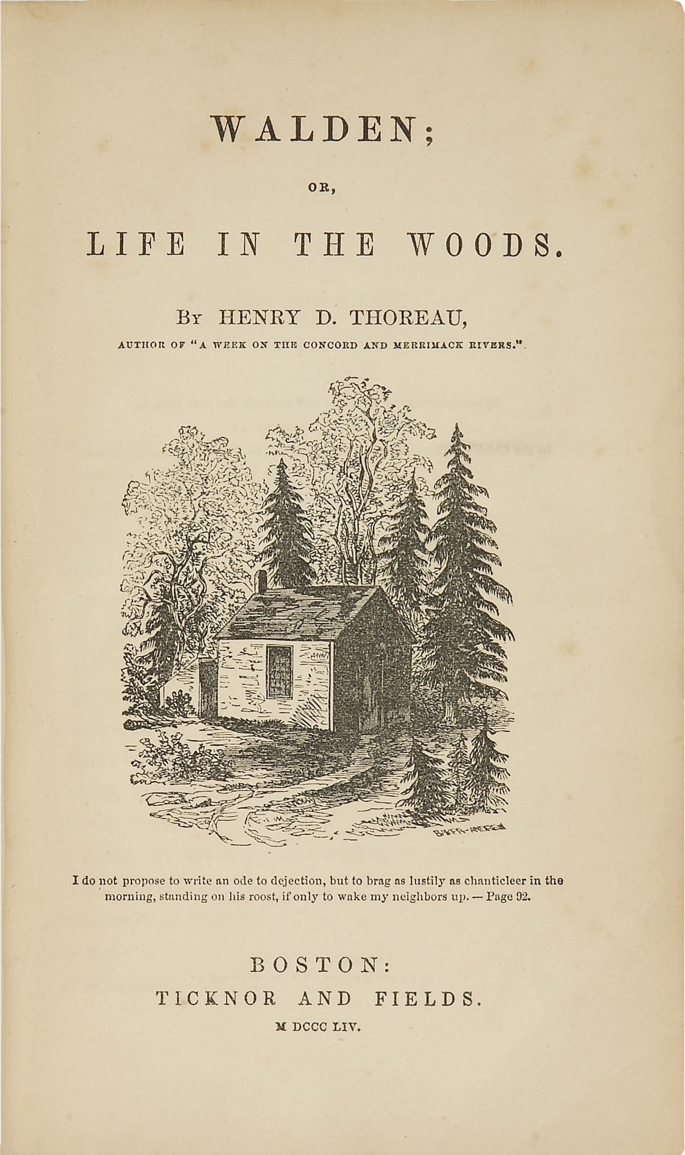 Walden or Life in the Woods 1854