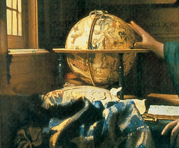 Johannes Vermeer: «Ο Αστρονόμος» (λεπτομέρεια), περ. 1668