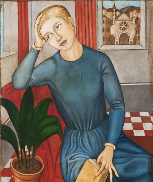 «Το συναισθηματικό κορίτσι» (1920-1922). Έργο του Ιταλού ζωγράφου Ubaldo Oppi (Μουσείο Σύγχρονης Τέχνης, Tρέντο & Ροβερέτο Ιταλία)