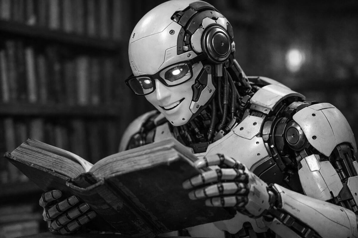 «Η μηχανή που διαβάζει», ψηφιακή σύνθεση της Ζμπίγνια Χέραλ.