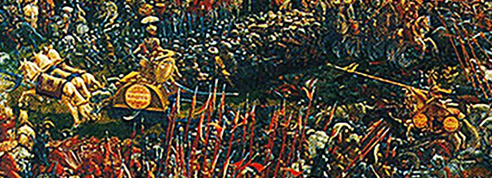 Λεπτομέρεια από το έργο του Άλμπρεχτ Άλτντορφερ “Η Μάχη του Αλέξανδρου στην Ισσό” (1528): Η καταδίωξη του Δαρείου Γ΄ από τον Αλέξανδρο