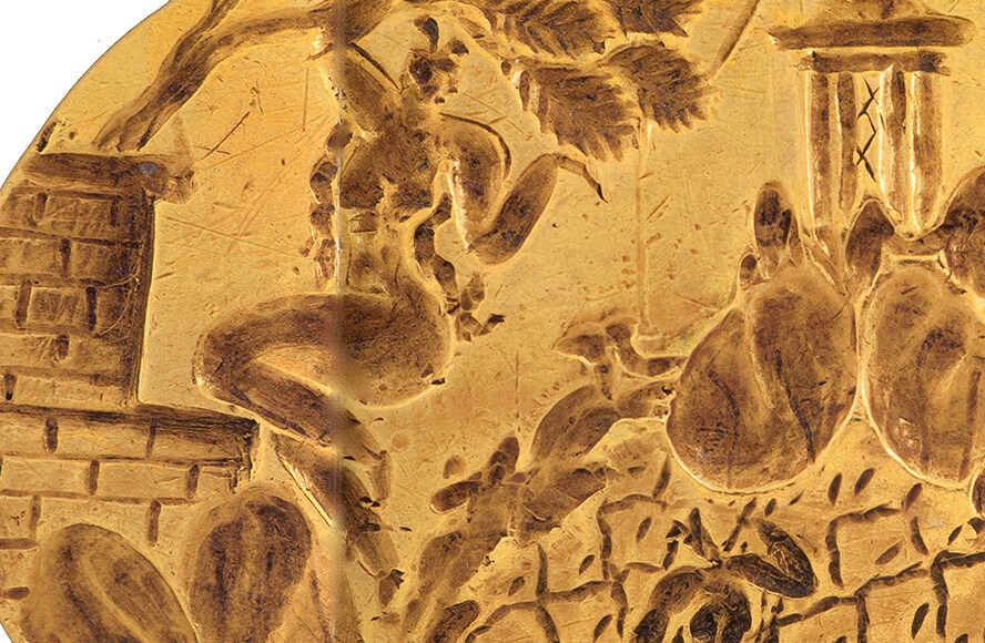 Λεπτομέρεια από το λεγόμενο «Δακτυλίδι του Μϊνωα», Μουσείο Ηρακλείου