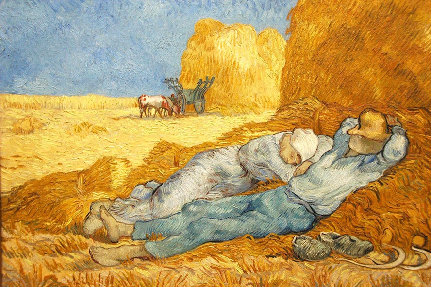 «Μεσημεριανός ύπνος» του Βαν Γκογκ (1889-90). 73 x 91 εκ., Grand Palais Mουσείο Orsay