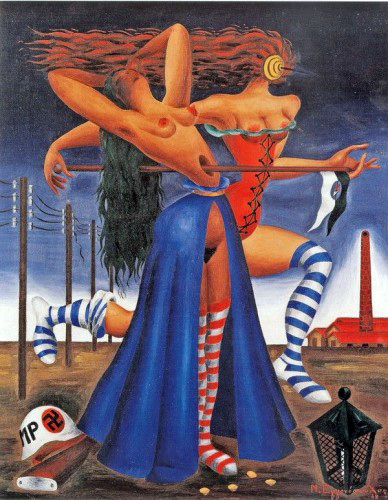 Νίκος Εγγονόπουλος, «Εμφύλιος πόλεμος», 1948 (λάδι σε καμβά, 52,5Χ41,5)